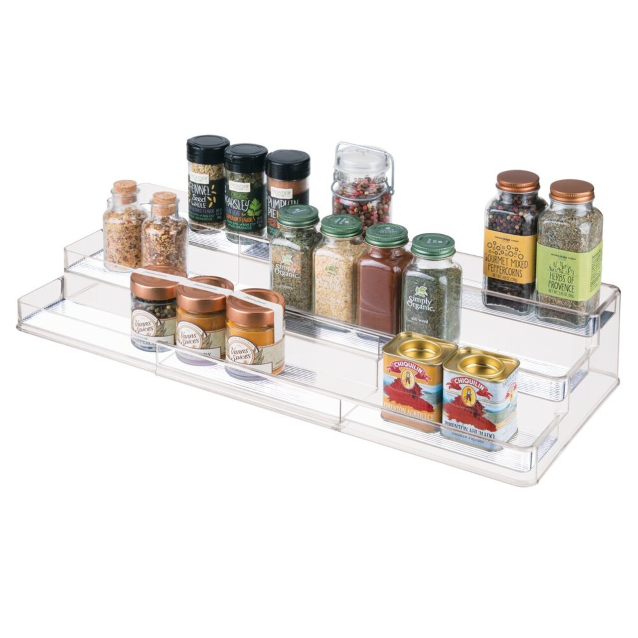 mDesign Large Expandable Spice Rack, Kitchen Storage Organizer
